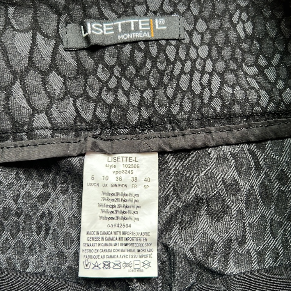 Lisette Women’s Snakeskin Pattern Black & Gray Skinny Jeggings Size 6 - Picture 11 of 16